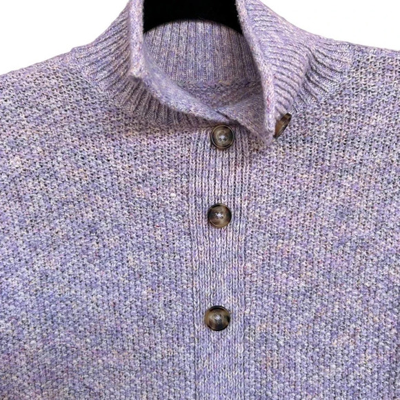 Abercrombie & Fitch Women's Purple Knit Turtleneck Sweater Buttoned Back Size XS - Picture 5 of 9